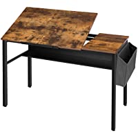HOOBRO Escritorio- Mesa de Dibujo- Mesa de Ordenador Altura Ajustable- Inclinable- con Bolsillos y Estantes…